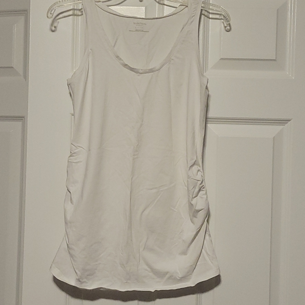 Motherhood Maternity sleeveless white tank, size S